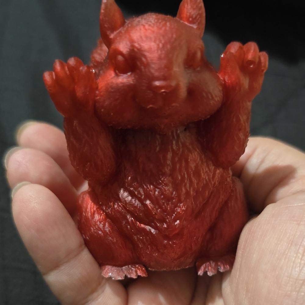 Red Squirrel Figurine for Small Pets